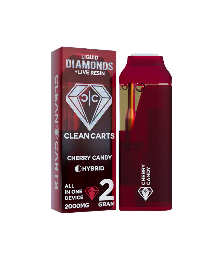 Cherry Candy, Clean Carts, Clear Carts 2g, New Clean Carts, Clean Carts Disposable