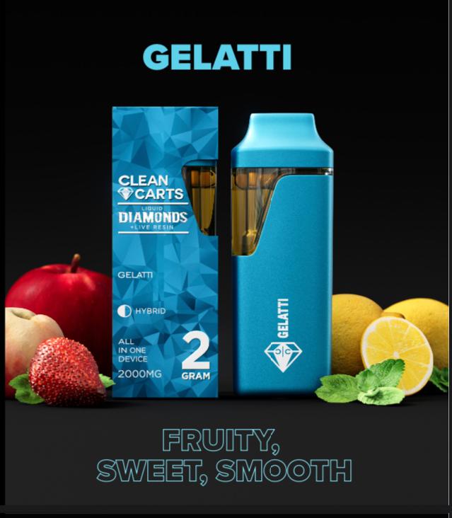 Gelatti Clean Carts Disposable (hybrid), Clean Carts, Clean Carts Review, Clean Carts Real or Fake, Clean Carts 2g