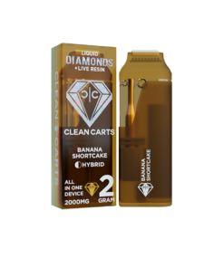 Banana ShortCake, Clean Cart, Clean Carts dispensary, New Clean Carts, Liquid Diamonds Clean Carts